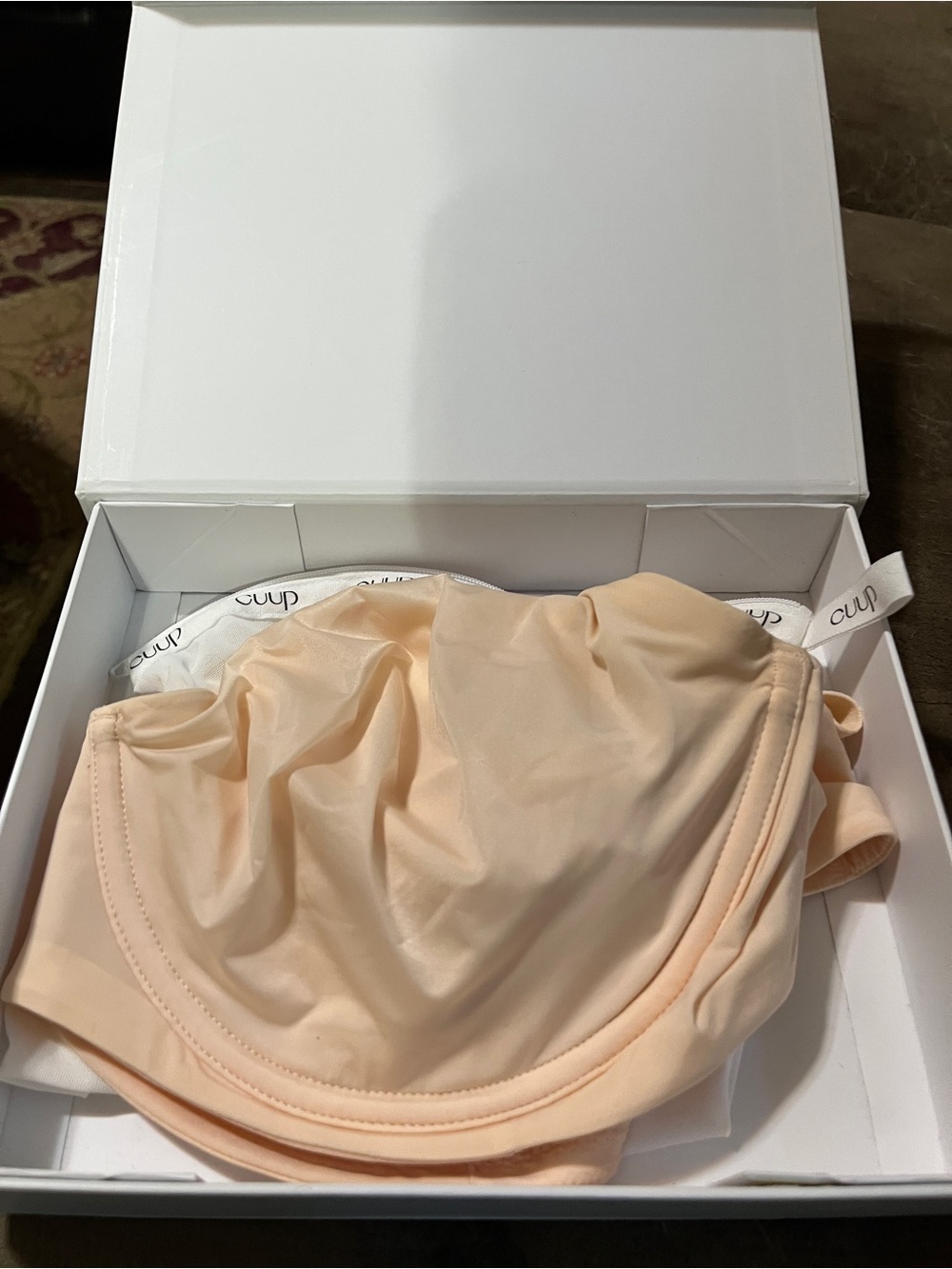 Cuup Nude/Peach Strapless Bandeau Bra 38F